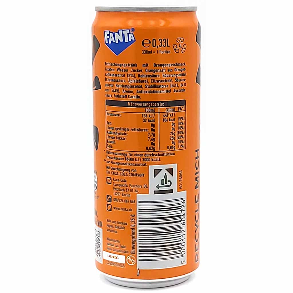 Fanta 0,33L Einweg-Dose MHD:30.8.25