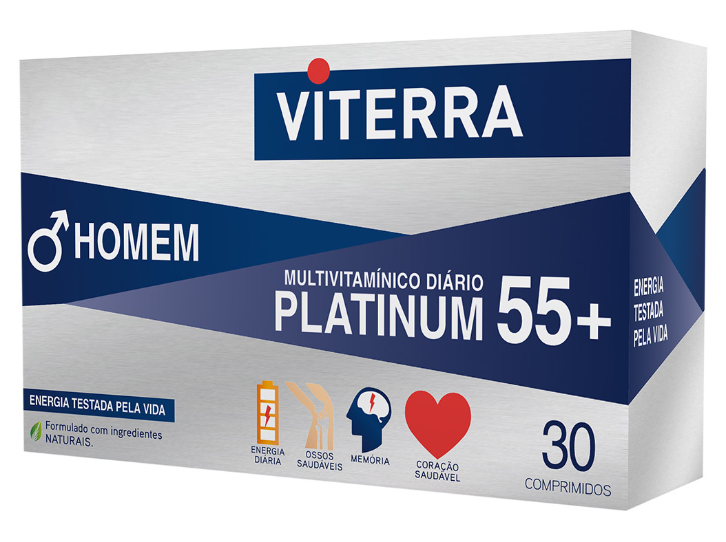 SUPLEMENTO VITERRA PLATINUM HOMEM 55  30 COMPRIMIDOS