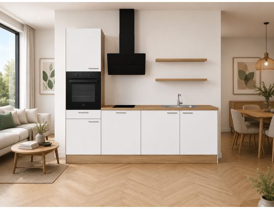 CONCEPT1 - Pack Cuisine ASTUCIO 2 BLANC MAT - 240CM