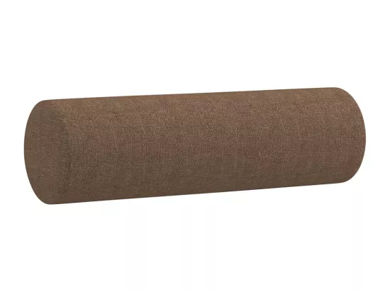 Canapé 2 places avec oreillers décoratifs marron 140 cm tissu