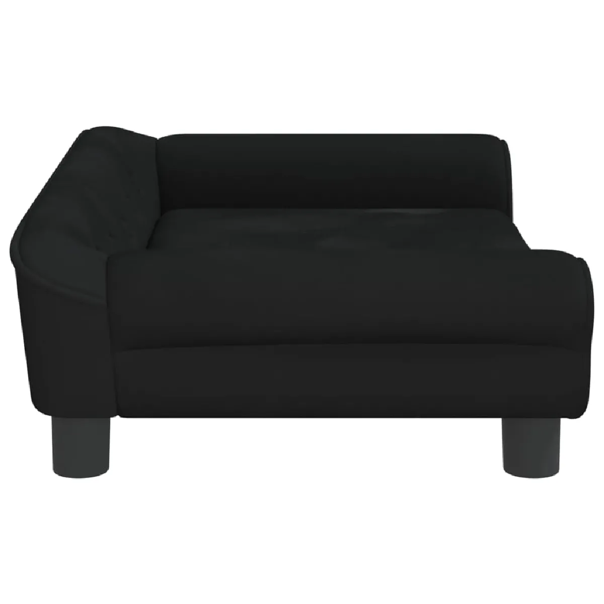 vidaXL Canapé pour enfants noir 70x45x26 cm velours