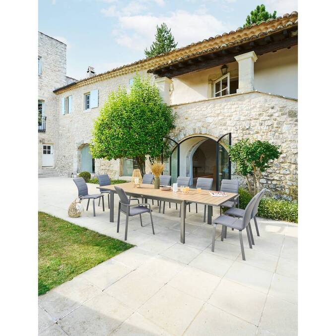Chaise de jardin empilable DIESE Mocha & Praline