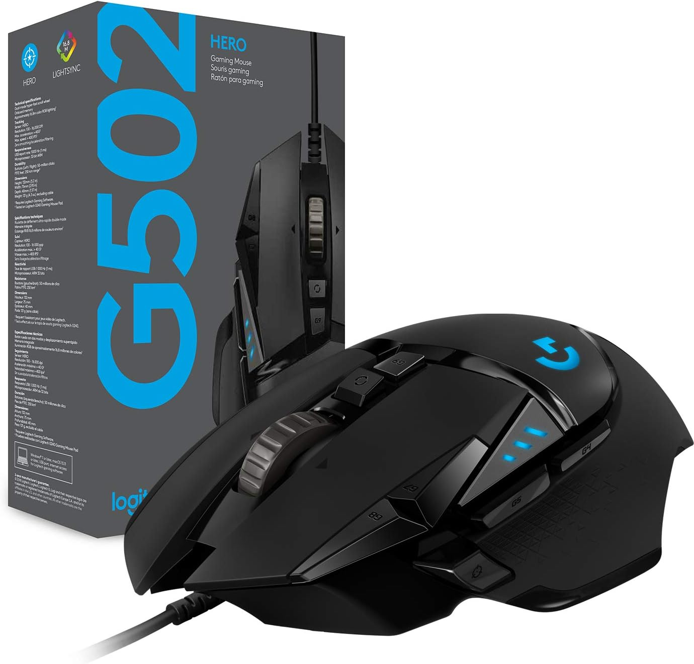 G502 Hero High Performance Kabelgebundene Gaming Maus (910-005470) - Schwarz