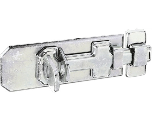 Veiligheidsgrendelslot met vlakke handgreep en beugel, 120 x 45 mm, verzinkt, diklaag gepassiveerd