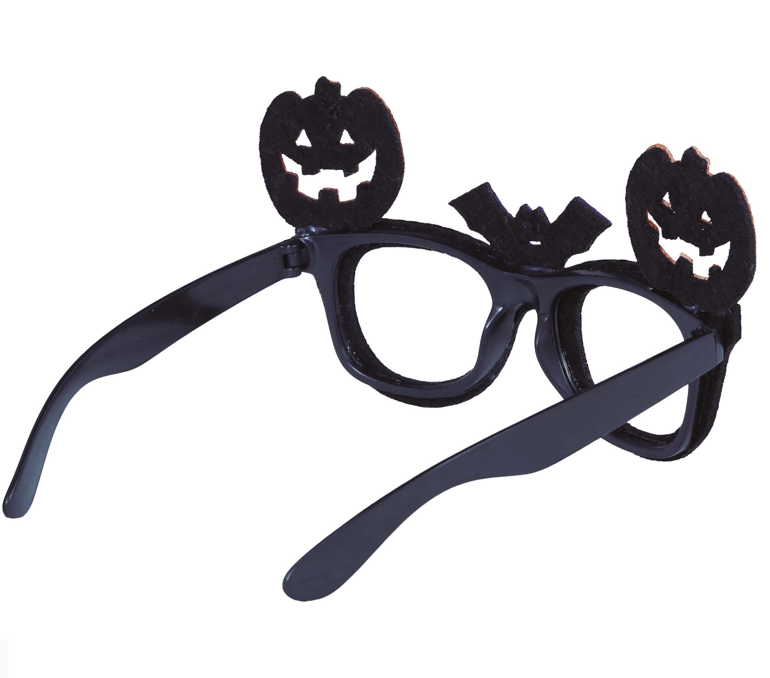 Halloween Bril Pompoen Glitter