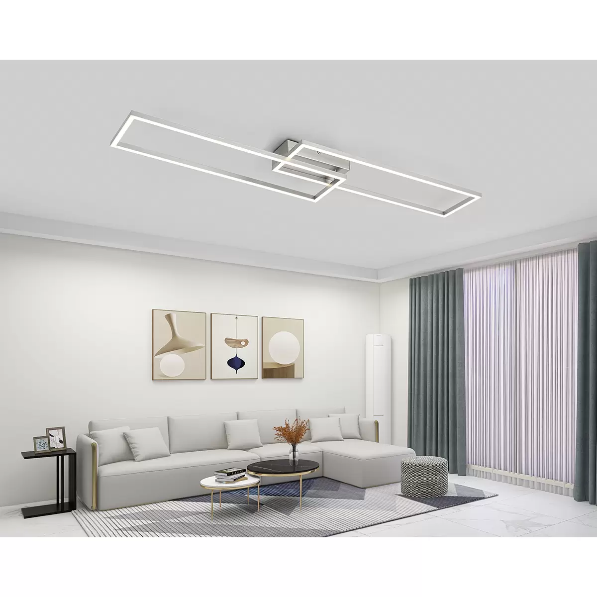 LED-Deckenleuchte Suna Silber