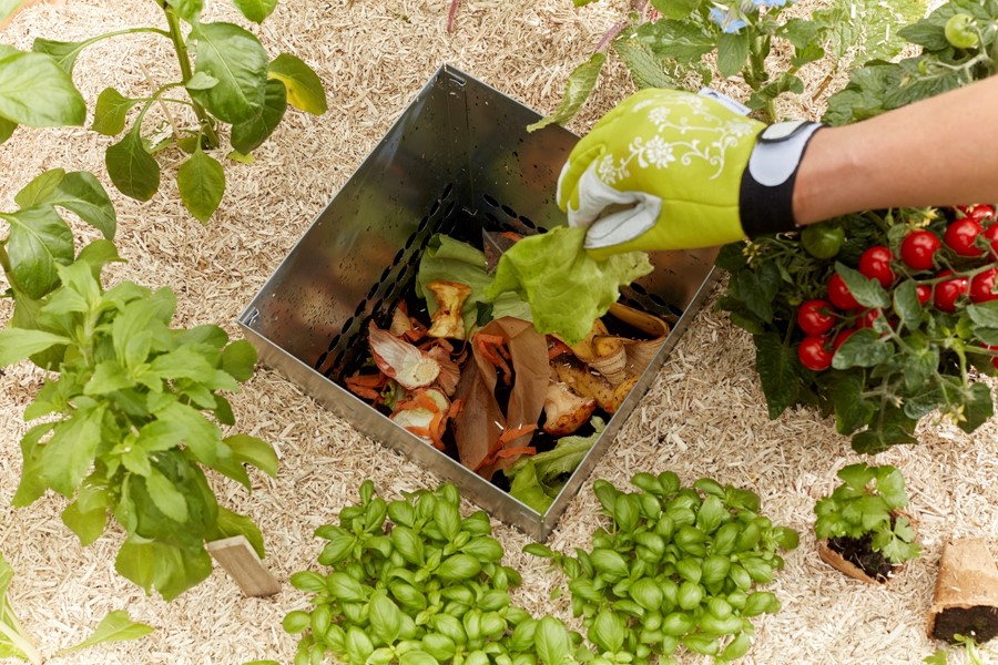 Keyhole garden médium - carré potager avec composteur intégré