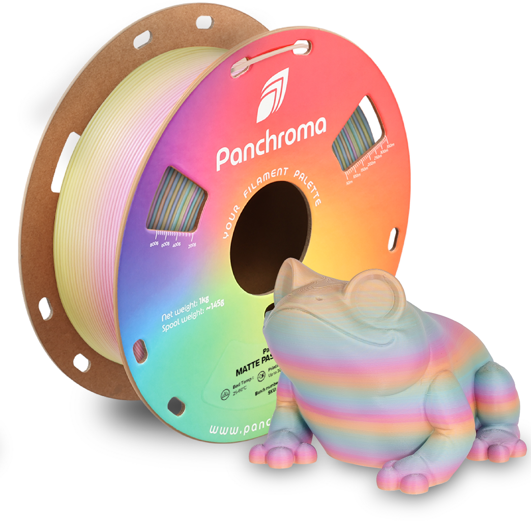Polymaker  Panchroma™ PLA Gradient Matte Pastel Rainbow, 1,75 mm / 1000 g    Wunderschöne Farbverläufe mit mattem Finish in Pastel Rainbow
