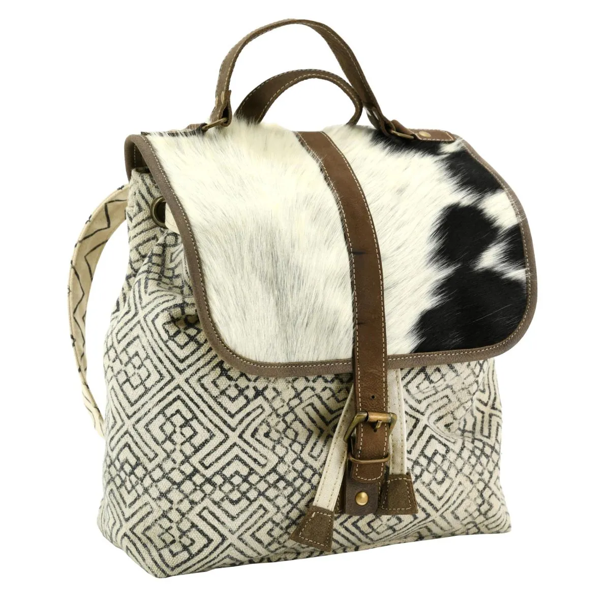 Aubry Gaspard Sac à Dos Coton Peau de Vache
