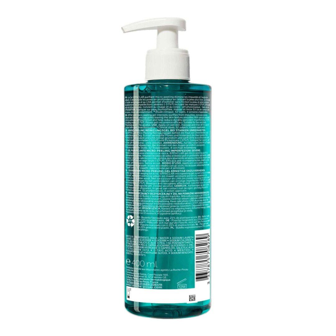 LA ROCHE POSAY  Effaclar - Gel Purificante Efeito Micropeeling - 400ml