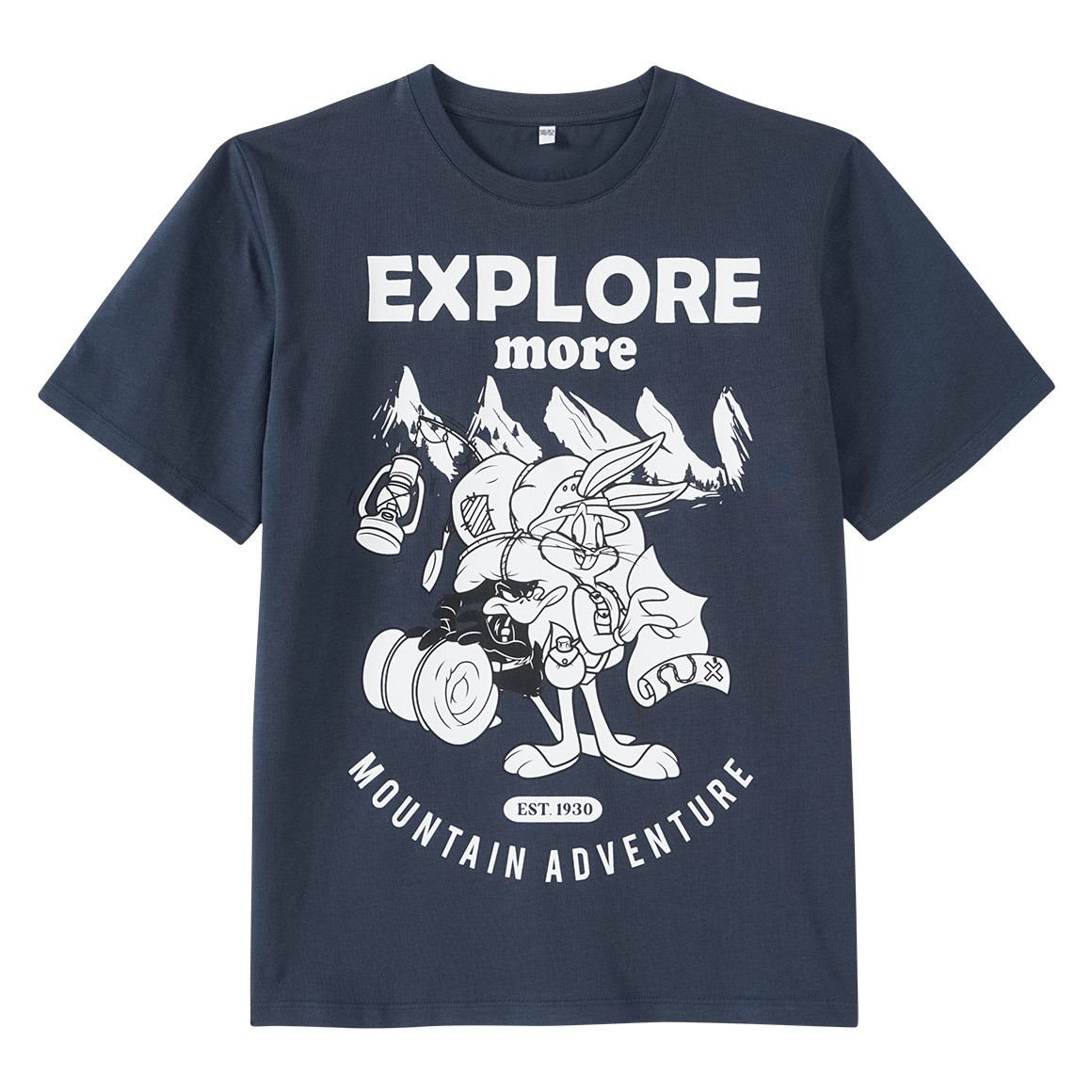Yigga Looney Tunes T-Shirt mit großem Print dunkelblau