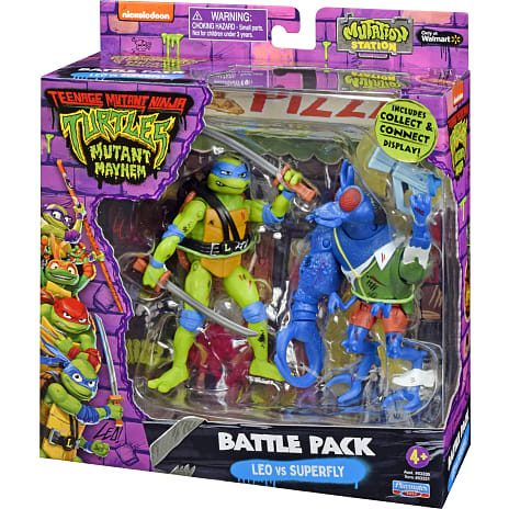 Turtles mayhem mutant good vs bad 2-pack - assorteret