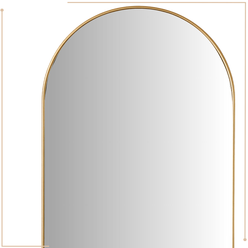 MISOU Wandspiegel Golden Ovaal - Goud