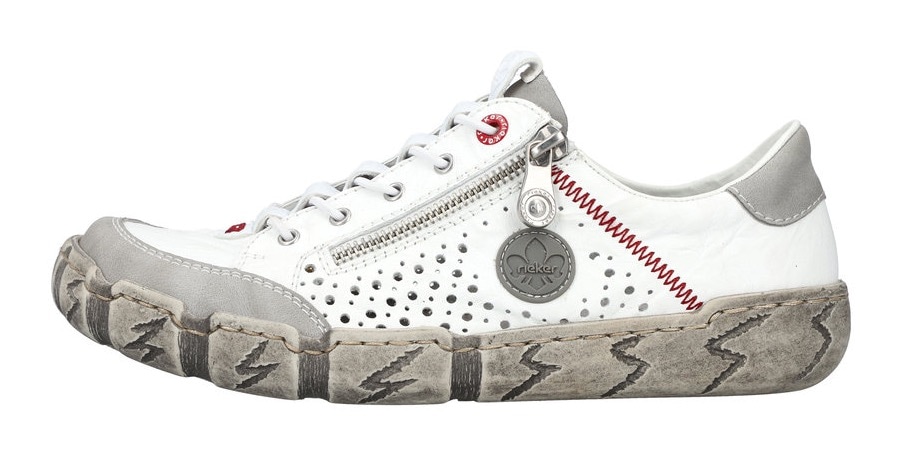 Rieker Slip-On Sneaker  mit Sohle im Used-Look, Freizeitschuh, Halbschuh, Schlupfschuh