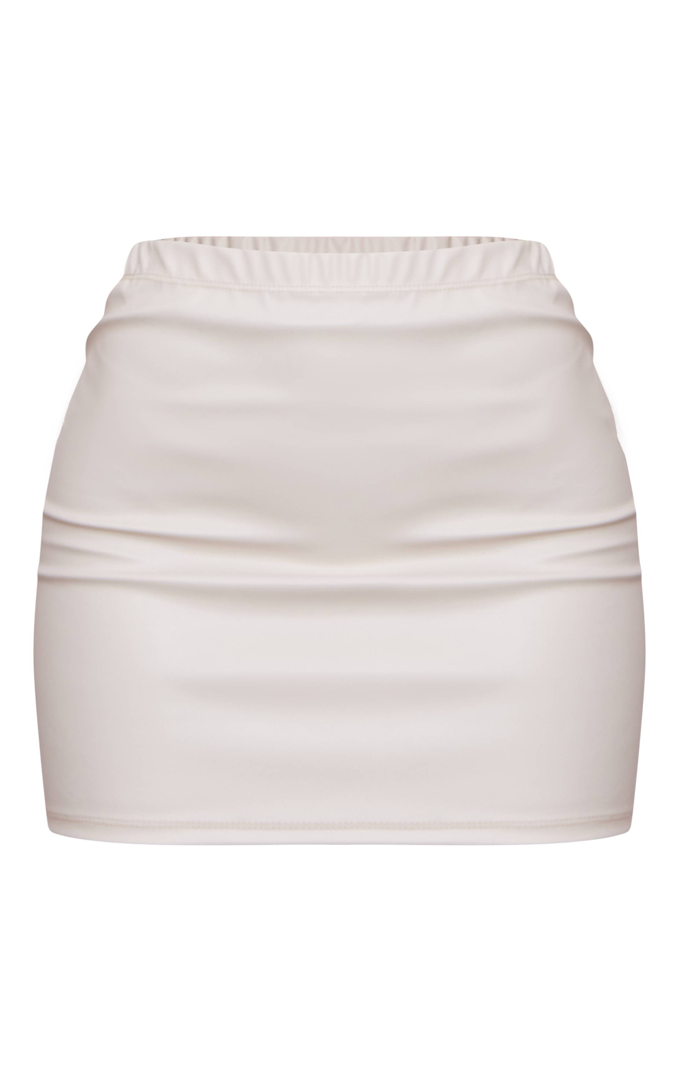 Crème Mini-jupe Micro En Synthétiquecuir Co-ord