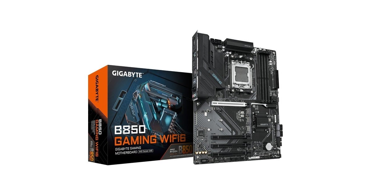 GIGABYTEB850 GAMING WIFI6 socket AM5 moederbord  (Zwart, RAID, Gb-LAN, WLAN, BT, Sound, ATX)