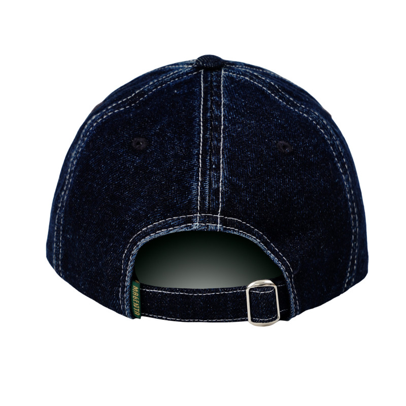 Casquette en jean à motif oiseau - bleue