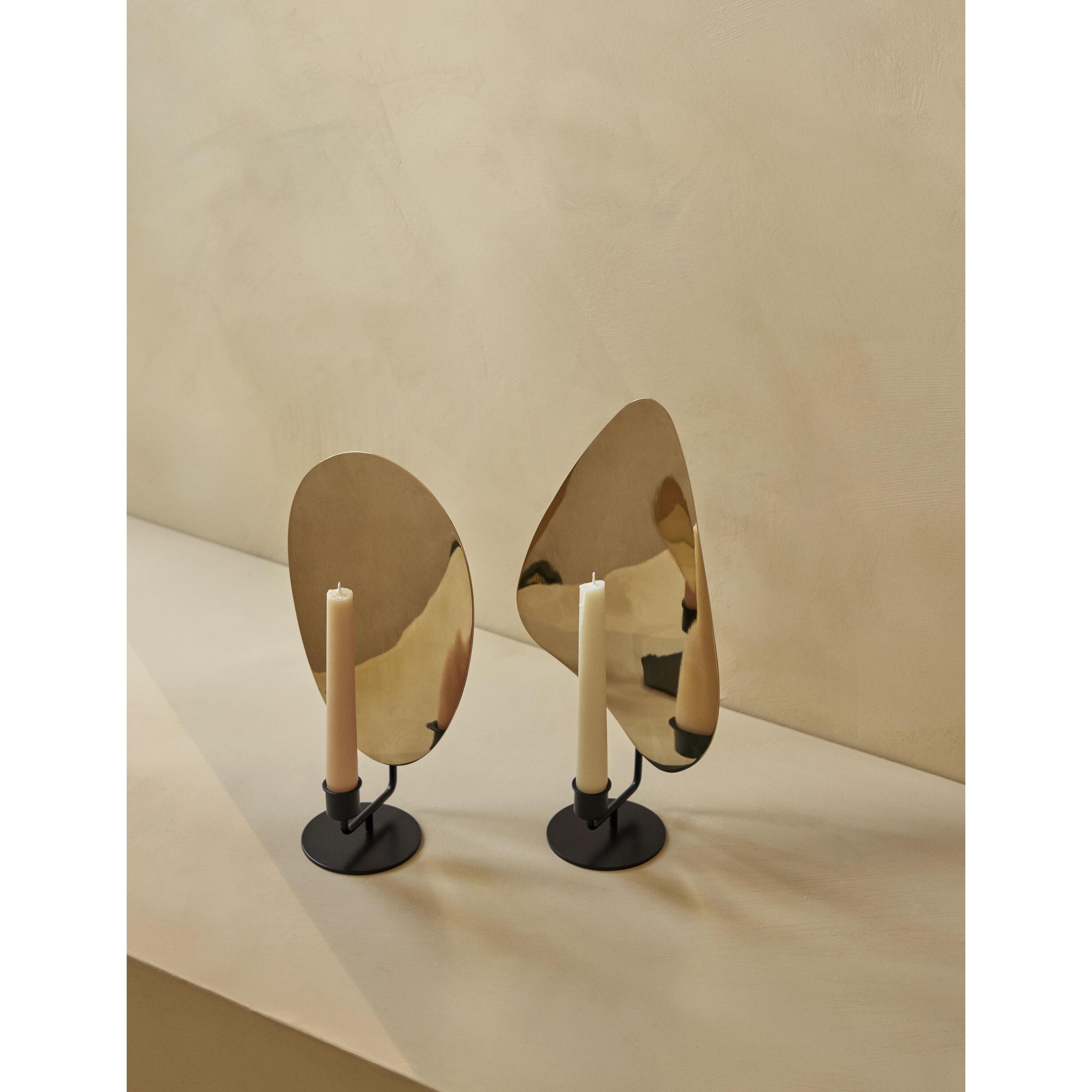 Audo Copenhagen Flambeau kandelaar medium Black|Polished Brass