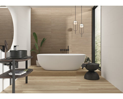 Aardewerk wandtegel Japon Roble 33,3 x 90 x 1,05 cm mat gerectificeerd