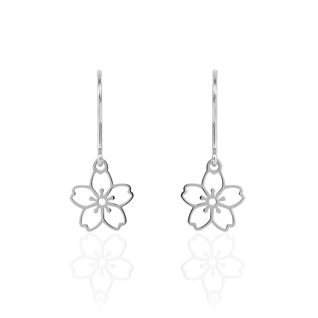 Boucles D'oreilles Pendantes Lucrezia Argent Blanc