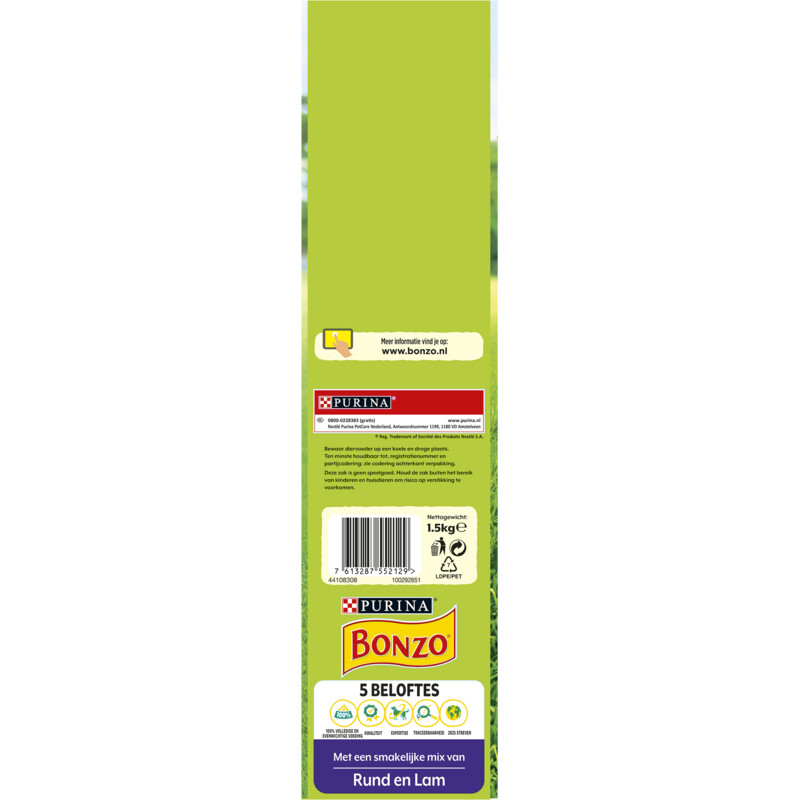 Bonzo Mini menu adult rund en lam