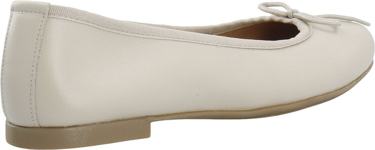 Cashott CASELVIRA Ballerina Smooth Leather Ivory