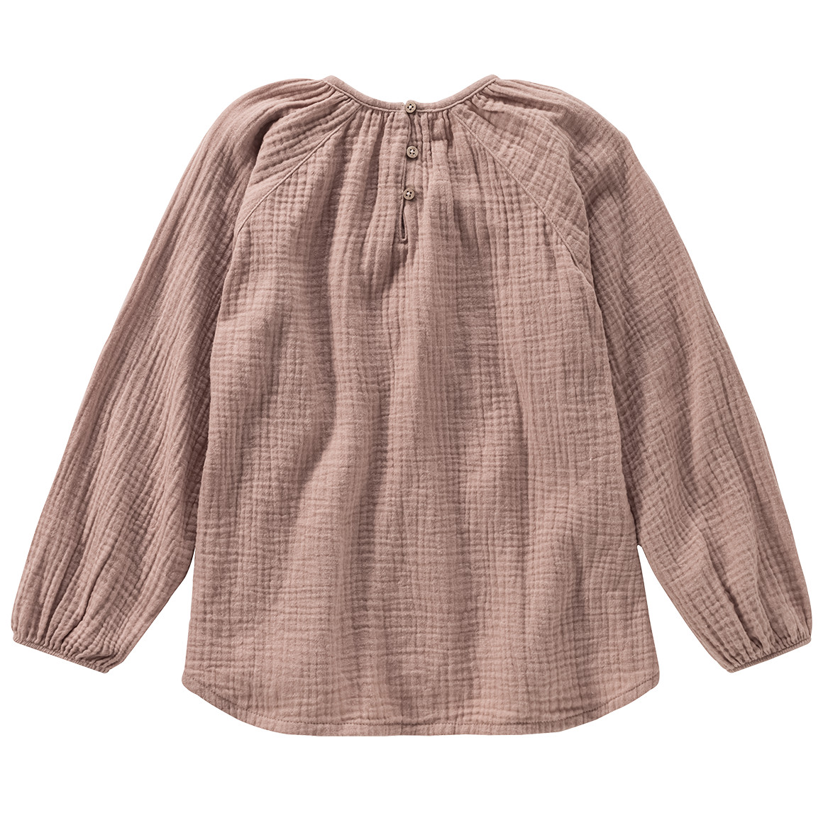 Topolino Pure Collection Mädchen Musselin-Bluse mit Raglanärmeln puderrosa