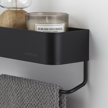 Sealskin Plank- en handdoekhouder Brix Zwart