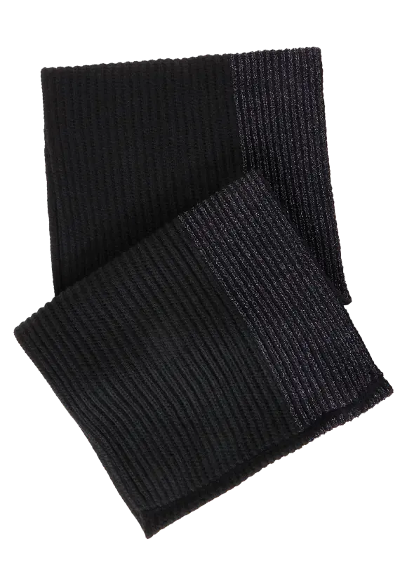 Loopschal mit Glanzeffekt - Black
