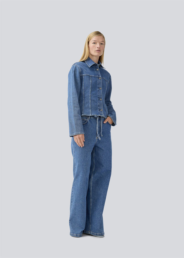 Modström IsoldeMD solid pants Distressed blue