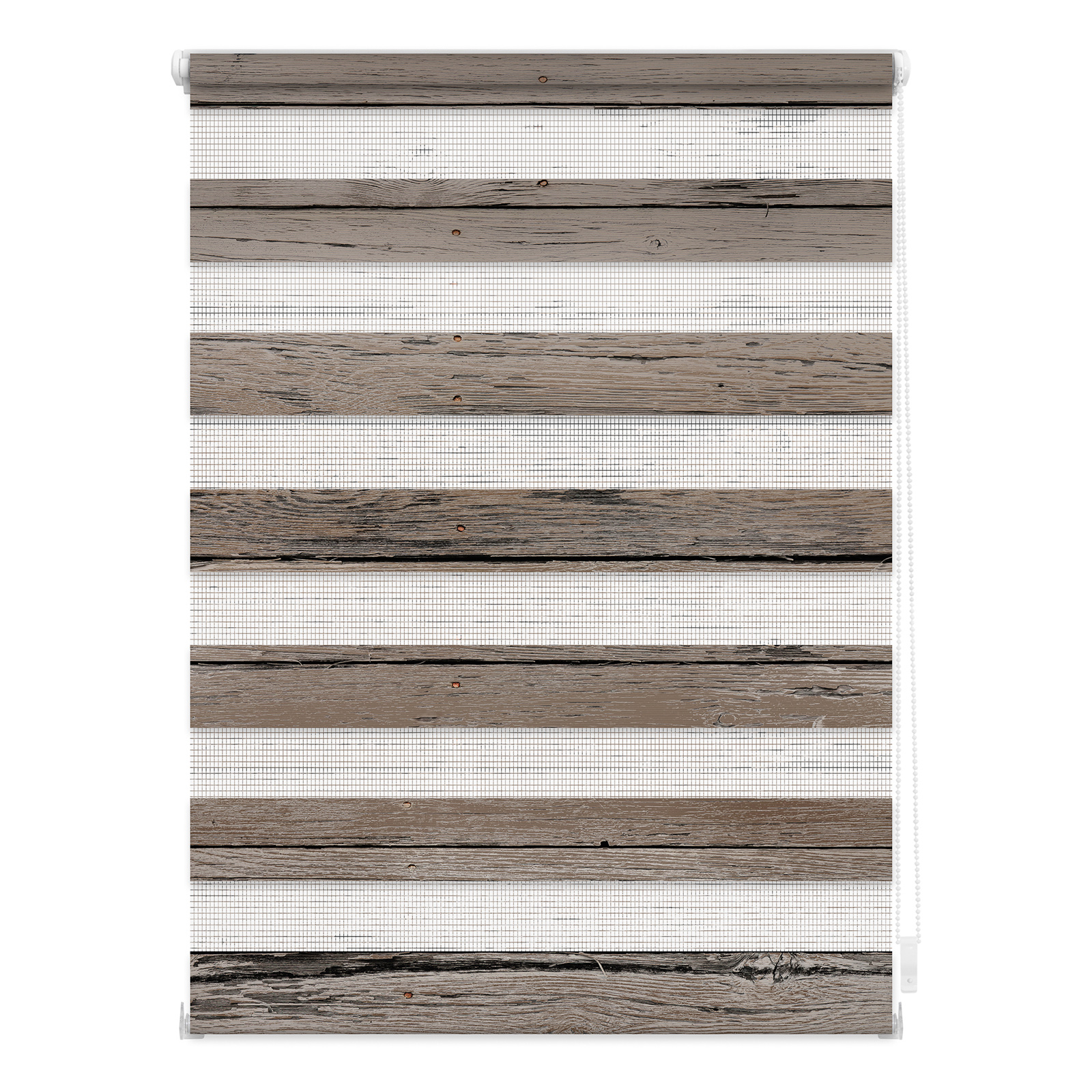 LICHTBLICK Duo Rollo Klemmfix - Bretter - braun - 45x150 cm