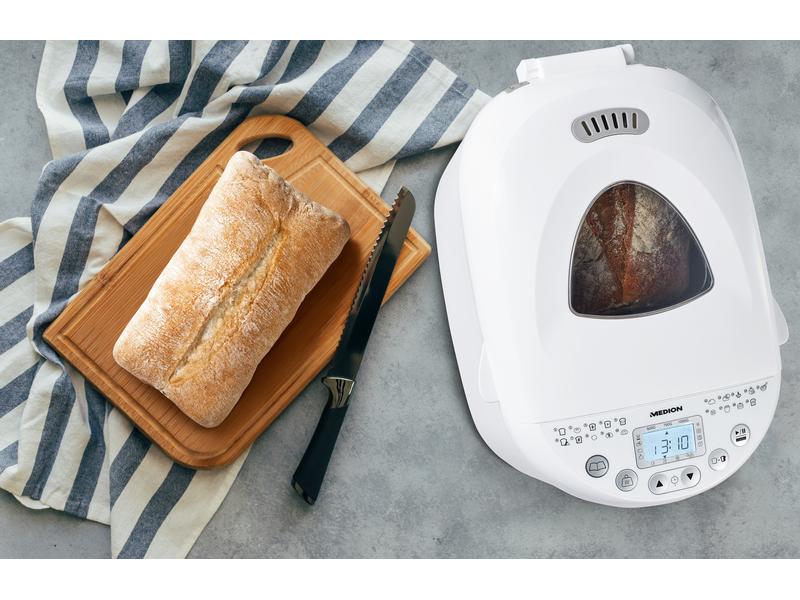 Medion Brotbackmaschine MD 11011 1000 g Brotbackautomat mit 19 Backprogrammen