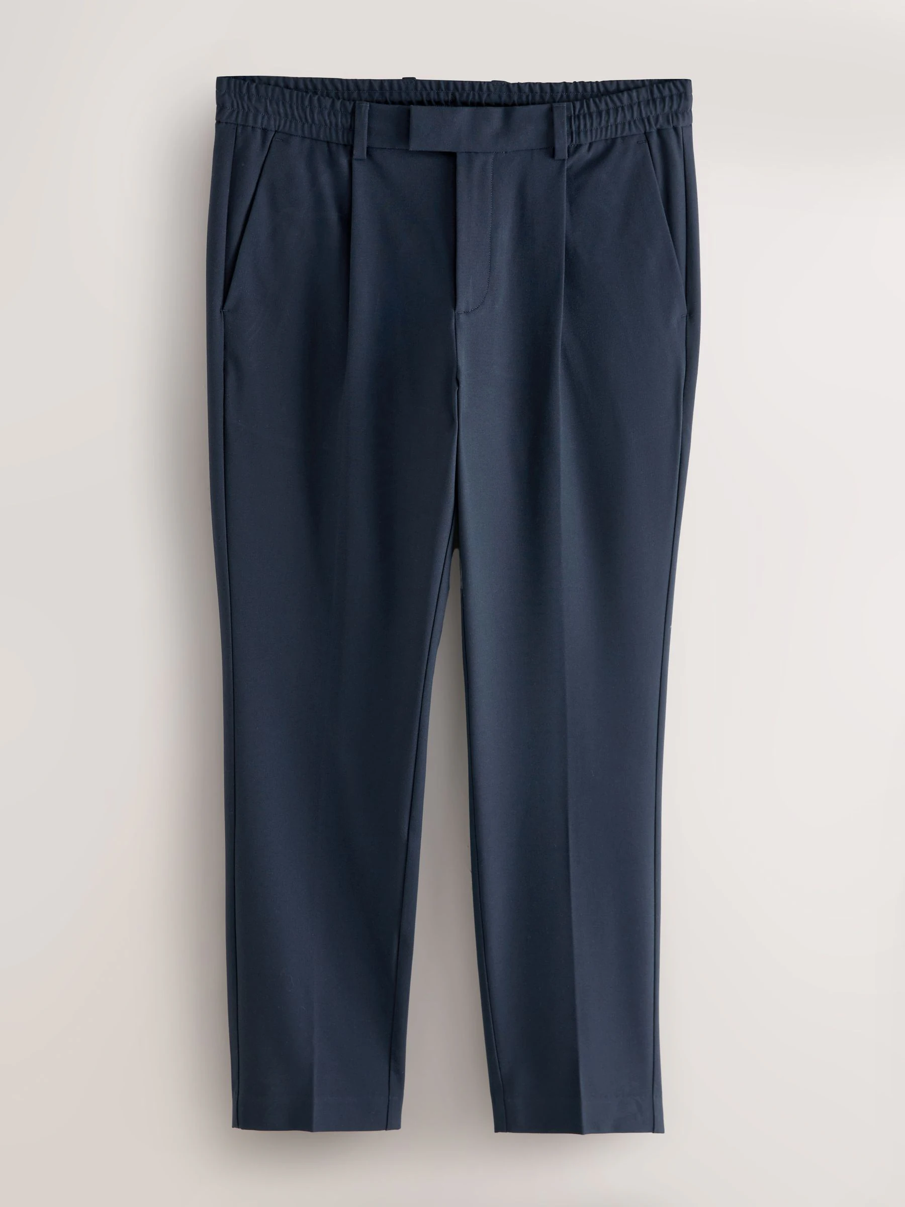 Donkerblauw - Slim fit stretchy Broeken met intern trekkoord