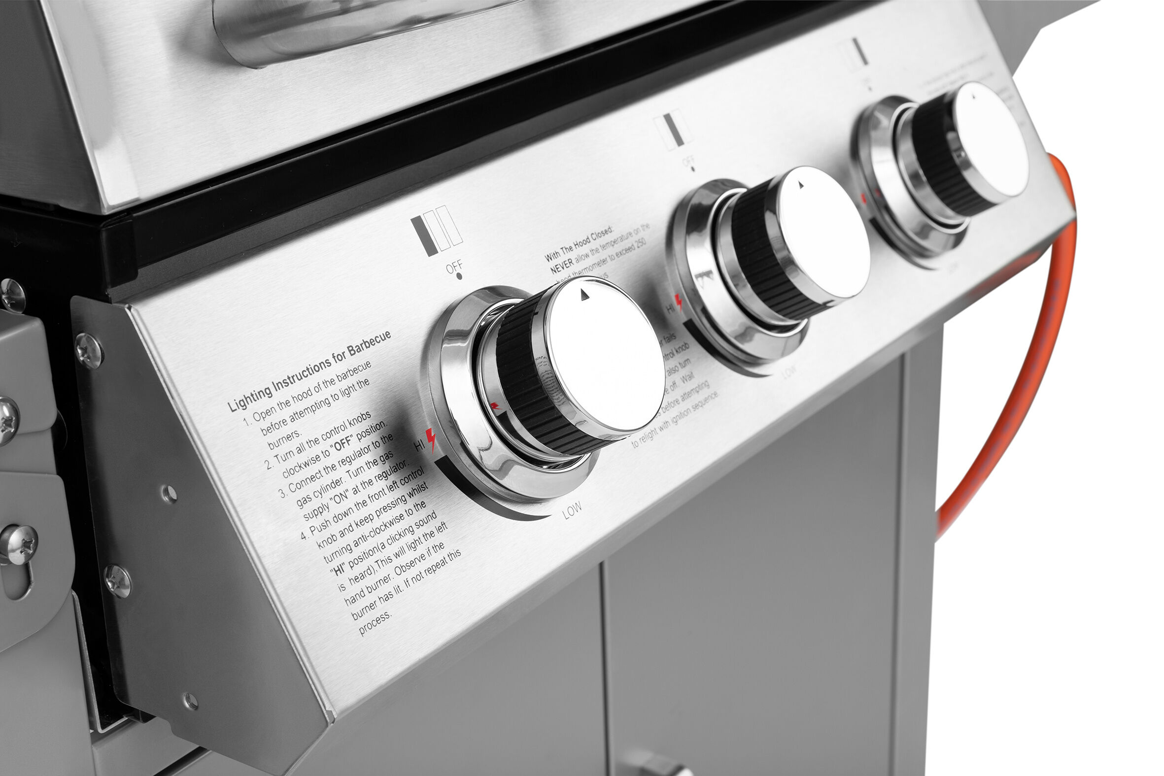 Edelstahl Gasgrill mit 3 Brennern