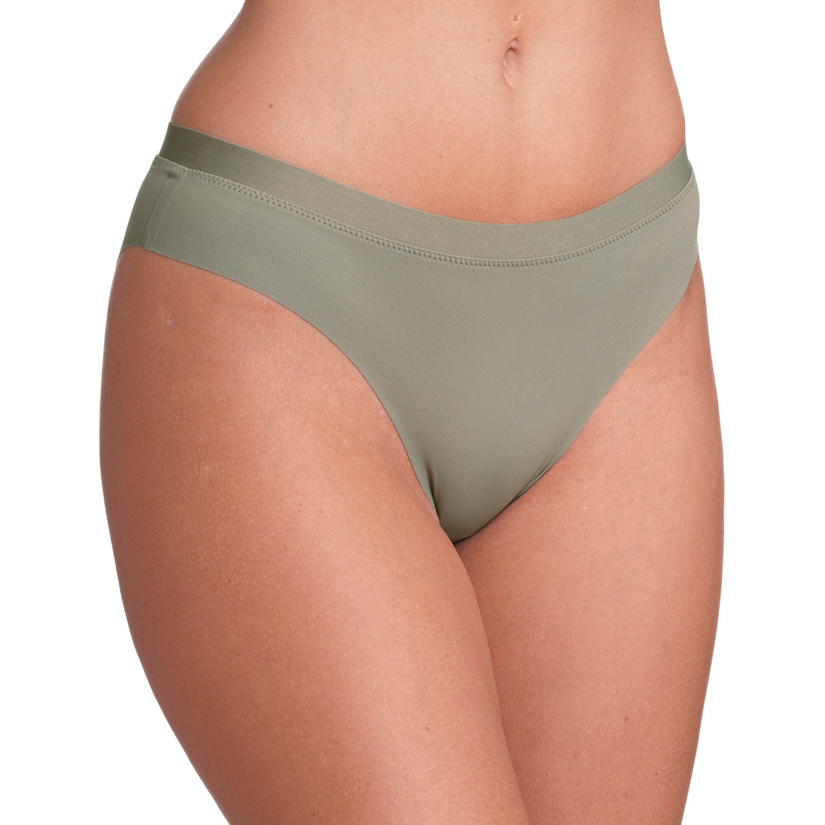 Gina Benotti 3 Damen Slips in Seamless-Qualität oliv / rosa / schwarz