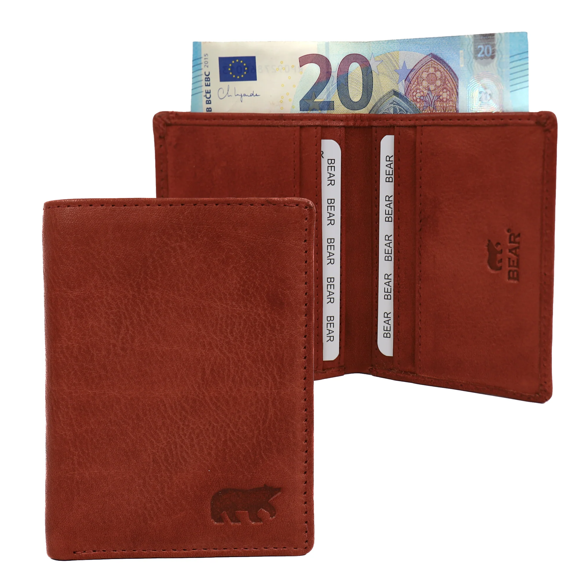Bear Design Callisto Pelle Pasjeshouder Cas Red CP7040
