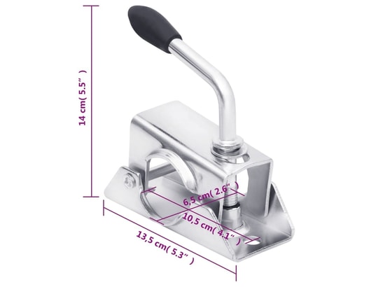 VIDAXL - Roue jockey 48 mm avec 2 tubes de support et 3 pinces fendue...