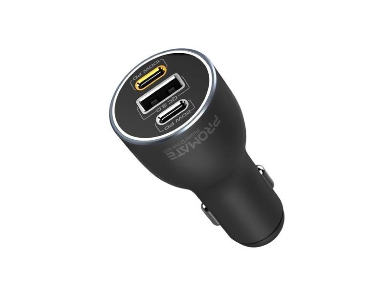 Promate PowerDrive 120 Watt USB-C Ladegerät Autoladegerät mit Power Delivery