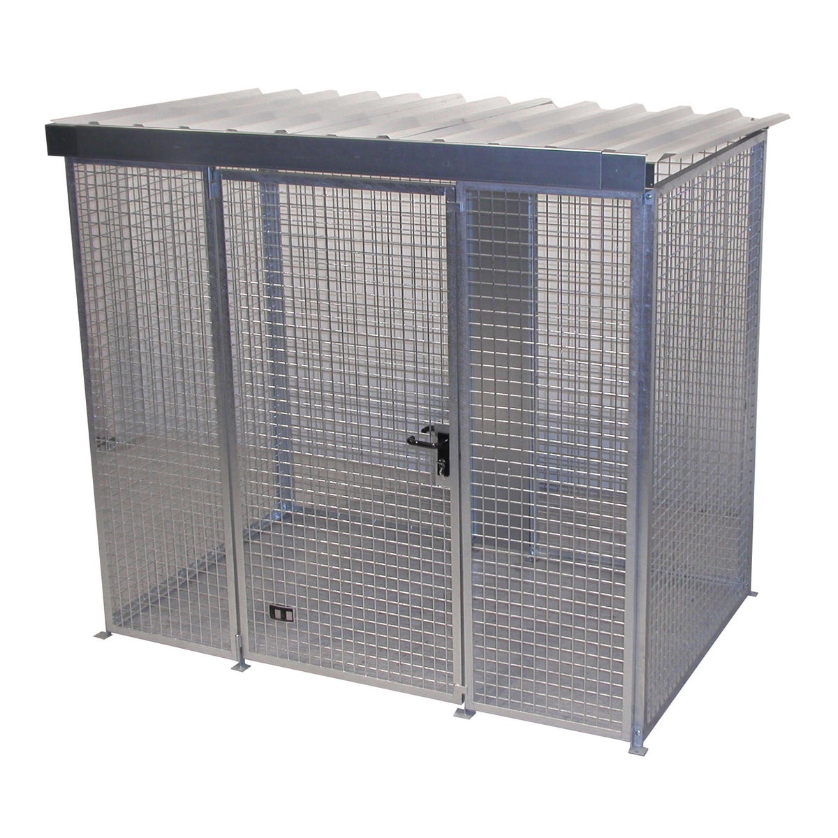 Bauer gasflessencontainer GFC-M3/D, met dak en klapdeur voor 60 gasflessen Ø 230 mm