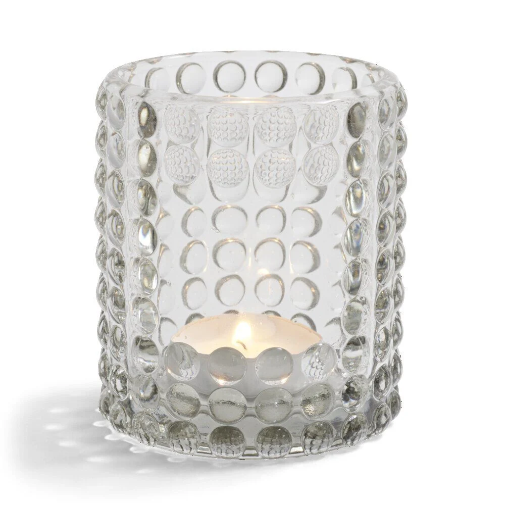 Bougeoir bubble gris Ø7,8cm