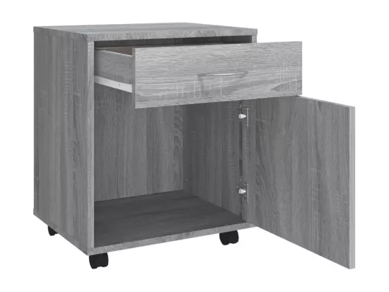 Armoire roulante Sonoma gris 45x38x54 cm Bois d'ingénierie