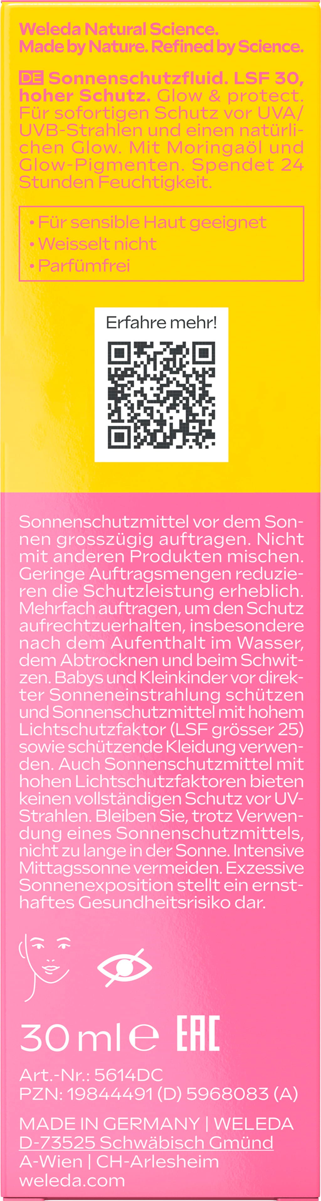 Weleda  UV Glow Fluid LSF 30, 30 ml