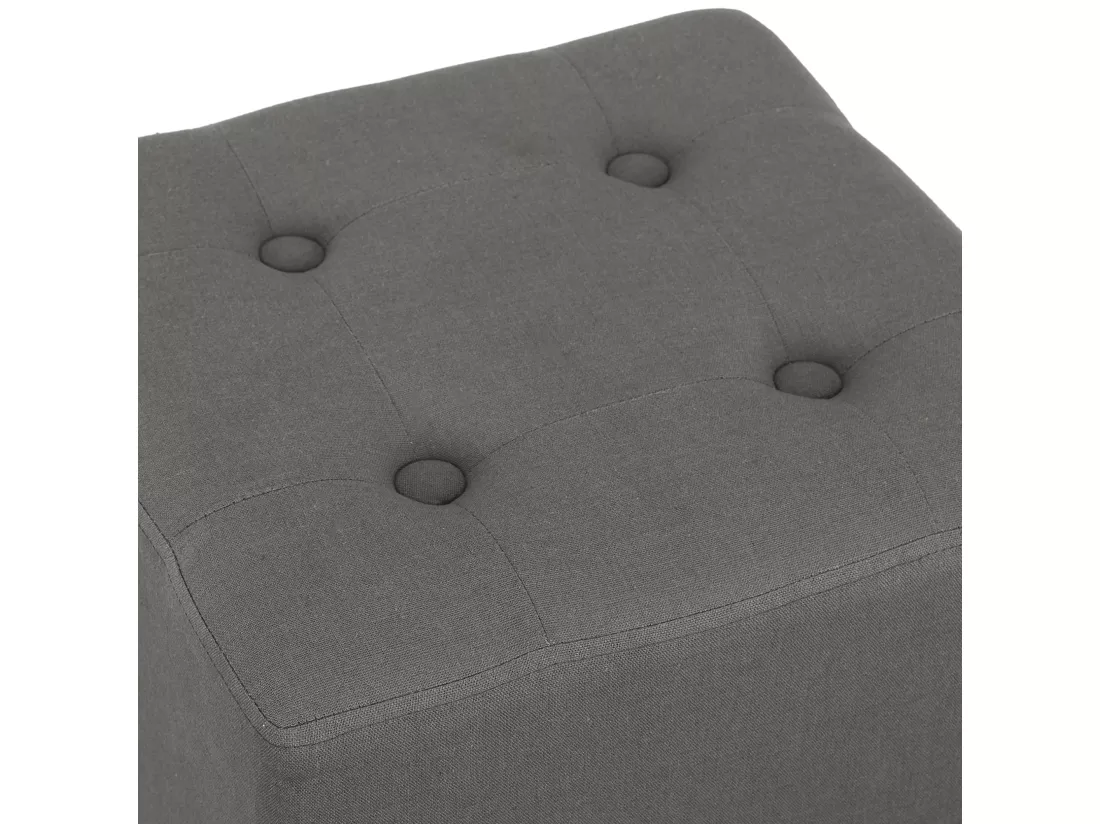 Pouf Carre Hippolyte Gris