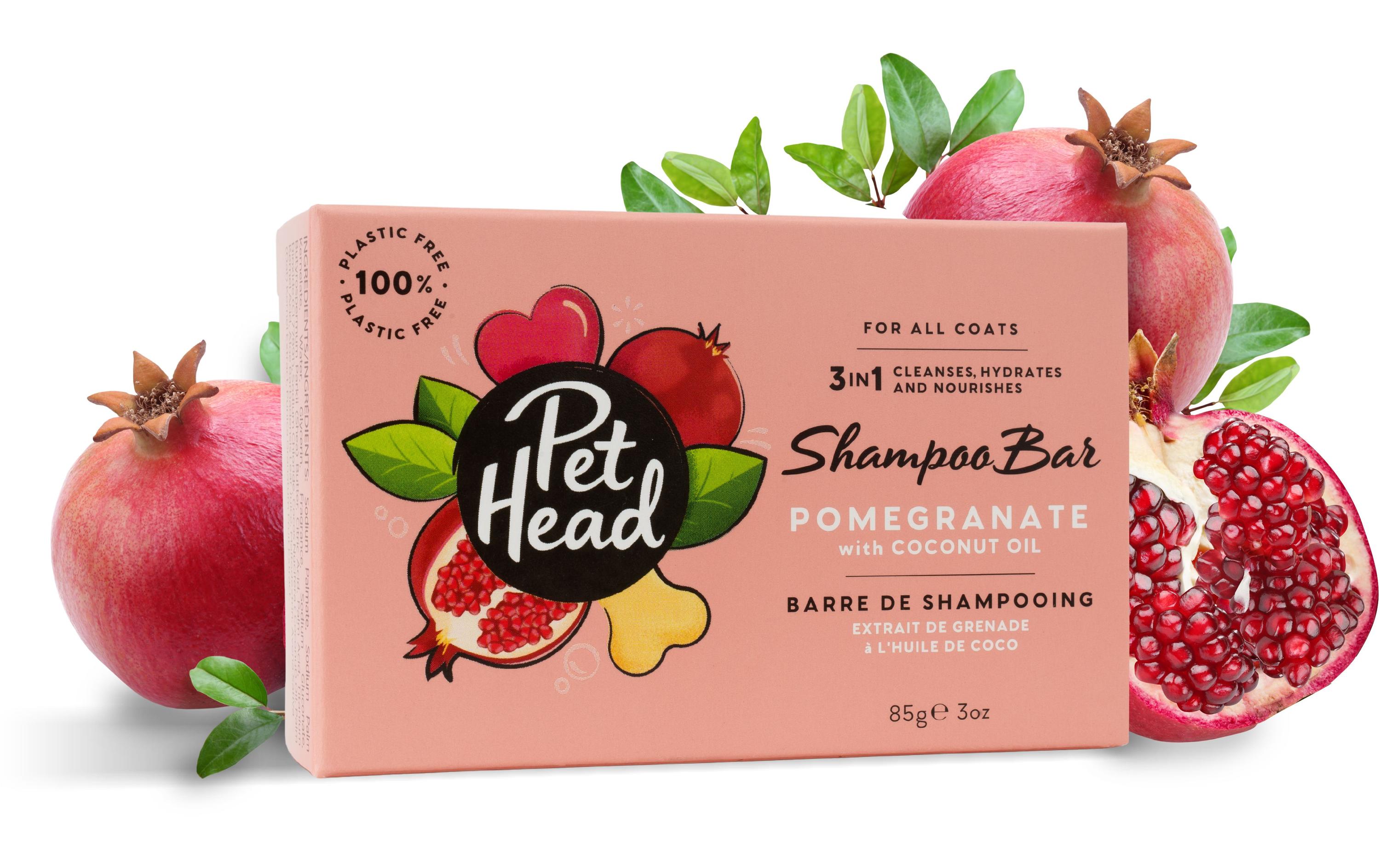 Festes Shampoo Granatapfel 85 g3-in-1 Shampoo für Hunde