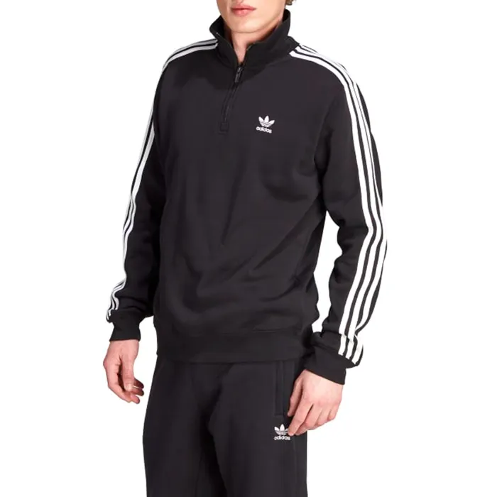 Adidas 3-Stripes Half Zip Crew Sweater Heren