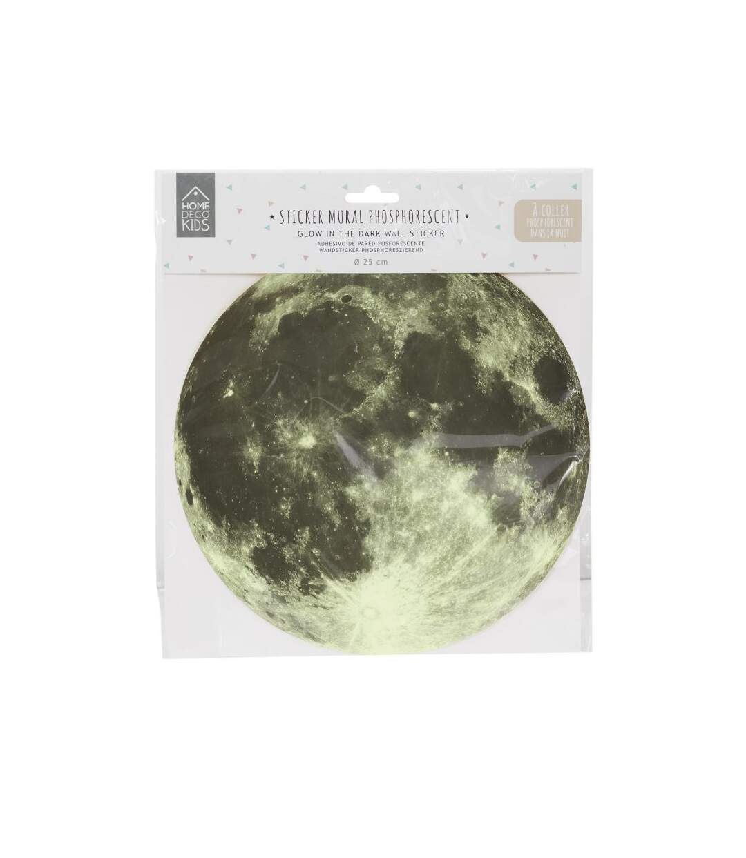 Paris Prix - Sticker Mural Phosphorescent lune 25cm Vert