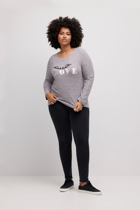 Sweatshirt, Motiv LOVE, Rundhals, Langarm