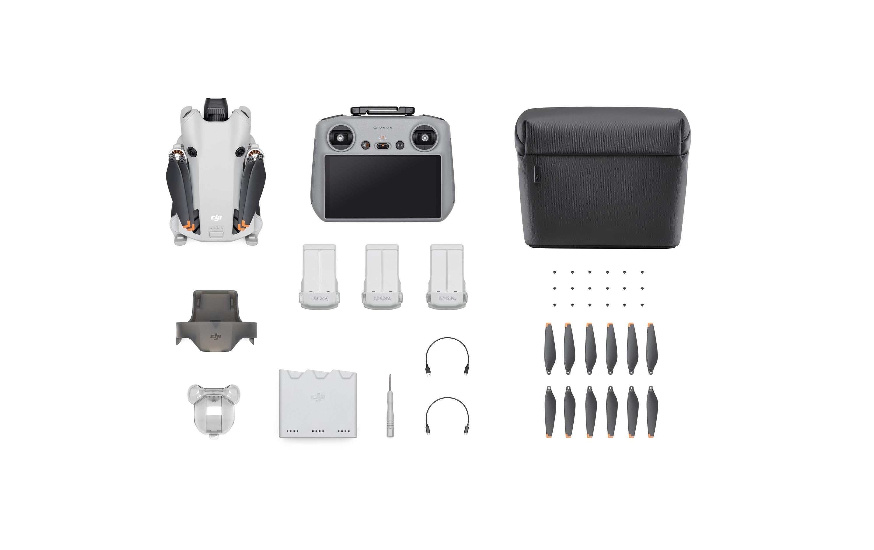 Multikopter Mini 4 Pro Fly More Combo RC 2 RTF (C0 | CE)<br>Kompakte Drohne mit 4k Kamera, Kollisionssensoren und 249g Abfluggewicht