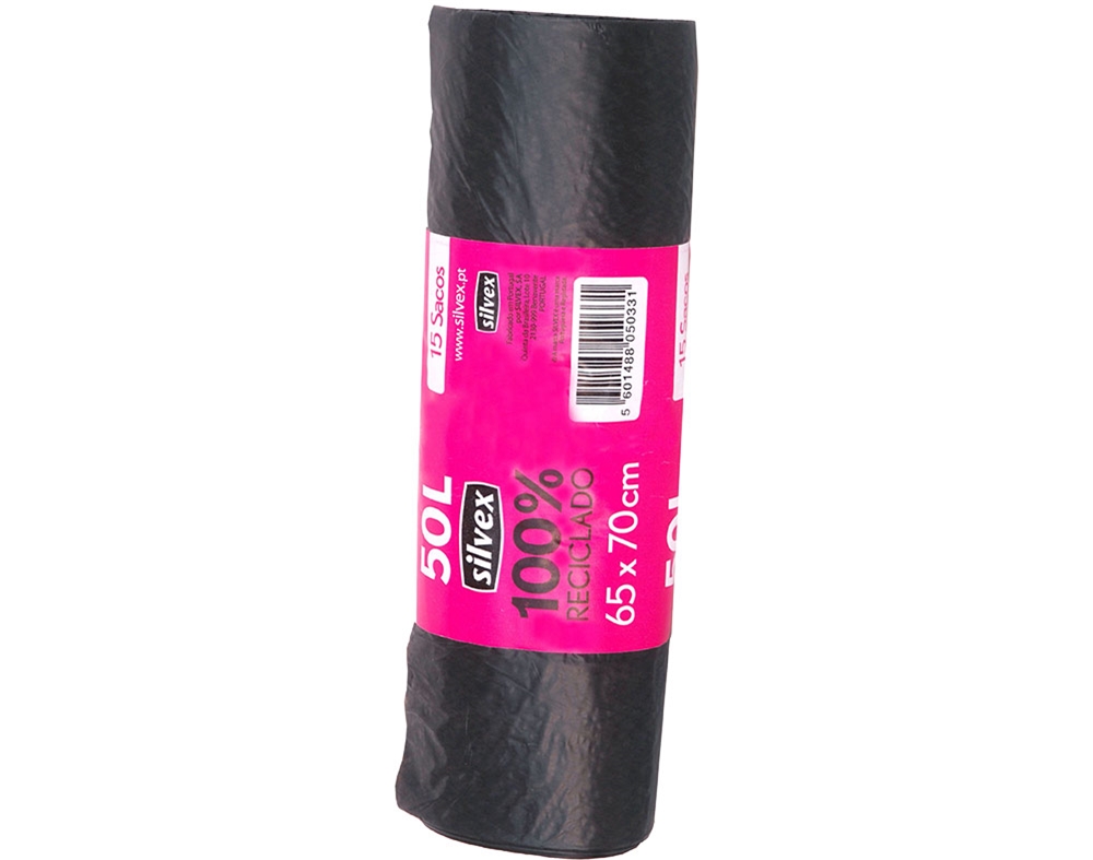 SACOS SILVEX LIXO ECO RECICLADOS 50L 15UN