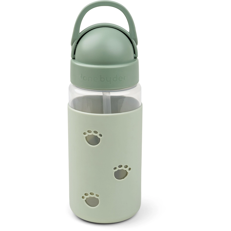 Done by Deer™ Trinkflasche Easy-grip mit Strohhalm, Elphee Grün